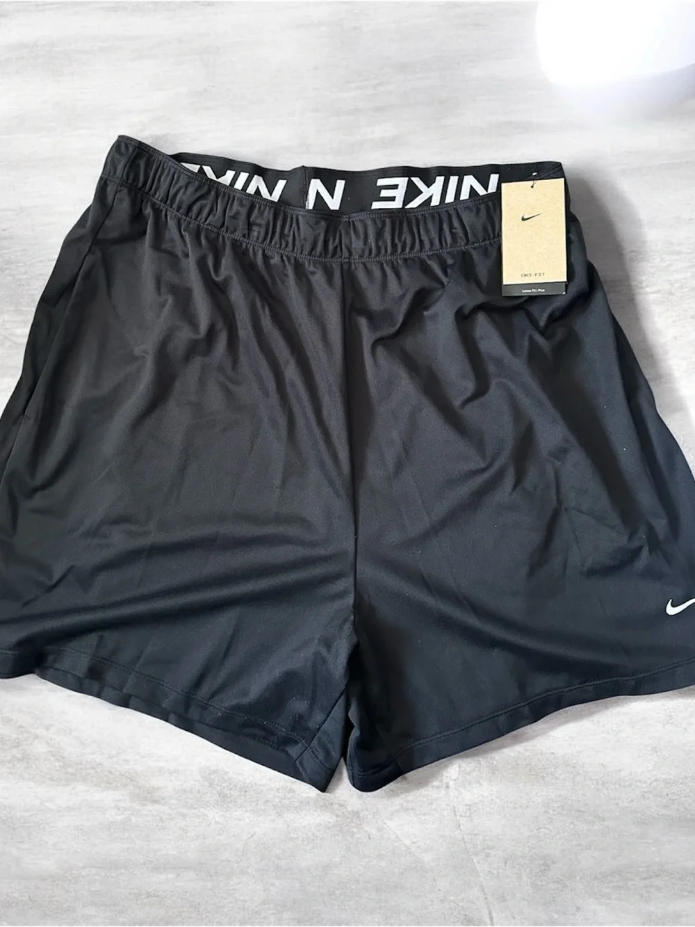 Nike Black Women’s Athletic Training Shorts with Logo Waistband 0X